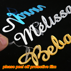 Porte-cartes de nom de mariage personnalisés en acrylique avec lettres de l'<span class=keywords><strong>alphabet</strong></span>, étiquettes nominatives personnalisées, cartes d'invitation pour invités - Product Image 4