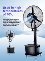 Ventilateur industriel à pulvérisation d'eau, humidificateur à brume, usage commercial, puissant, ventilateur électrique sur pied pour extérieur