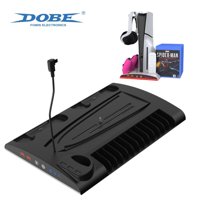 DOBE Official Wholesale PS5 Cooler Charging Stand Cooling Fan for PS5/PS5 Slim/PS5 Pro Games Accessories