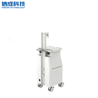 Chariot d'instruments hospitaliers OEM personnalisé avec roulettes médicales silencieuses, bras de moniteur réglable, garantie de 3 ans pour utilisation au chevet en USI