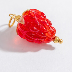Accessori per Gioielli Fai-da-Te in Acciaio Inox, Ciondolo a Forma di Frutta Fresca in <span class=keywords><strong>Vetro</strong></span> di <span class=keywords><strong>Murano</strong></span> Lavorato a Mano per Orecchini e Bracciali - Product Image 5