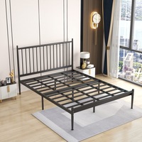 Cadre de lit en métal antique pour lit queen ou king size, meubles de maison
