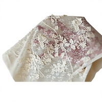 Tela de Encaje con Bordado Floral Completo para Camisas, Vestidos de Novia y Bolsos de Mujer para Primavera y Verano
