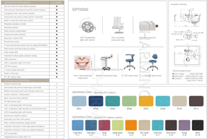 Set completo di ST-D520 di lusso per unità di apparecchiature dentali con sensore per lampada a LED - Product Image 6