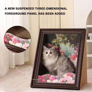 BunnyHi MZB006 visión 4D mejorada fotografía de mascotas pinturas de fama mundial juego decorativo pintura al óleo de lujo cama de Casa de gato - Product Image 4