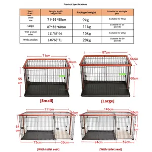 Chenil en bois pour chien avec toilette pour Shiba Inu Corgi chiens moyens/grands et petits-Clôture intérieure et barrière - Product Image 3