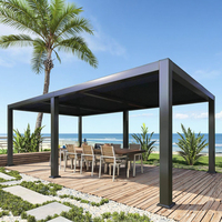 Youya Pergola de luxe toit à persiennes motorisé véranda étanche en alliage d'aluminium Pergola extérieure en aluminium motorisée Bioclimatic