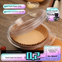 Papiers sulfurés absorbants l'huile pour friteuse à air, de qualité alimentaire, résistants à la chaleur, pour four et cuisson, pour casseroles et bols