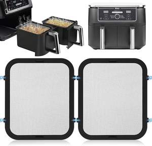 Ninja A451 खाद्य-ग्रेड गैर विषैले स्टेनलेस स्टील एयर फ्रायर चुंबकीय सिलिकॉन स्प्लेश गार्ड - Product Image 2