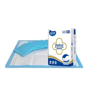 Almohadillas desechables impermeables para adultos, colchón de cama para incontinencia, al por mayor, color azul, 80x180