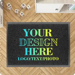 Tappetino per porta con Logo in PVC personalizzato, tappeto quadrato in espanso con stampa, robusto, tappetino di benvenuto con Logo personalizzato, per porte, bar per imballaggio, pavimenti al dettaglio