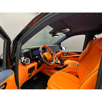Ensemble de sièges aérodynamiques en cuir orange pour mise à niveau du siège pilote de modification automobile pour Benz classe V VITO W447 V260 Maybach