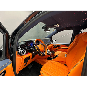 Juego de asientos aerodinámicos de cuero naranja para modificación automotriz, actualización de asiento piloto para Benz V Class VITO W447 V260 <span class=keywords><strong>Maybach</strong></span> - Product Image 5