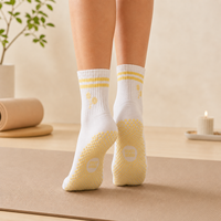 Chaussettes de yoga et de fitness antidérapantes pour femmes, avec grip, pour Pilates, Barre et Yoga, personnalisables