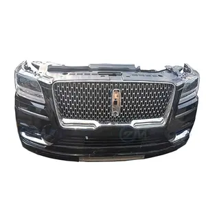 Bagian Kustomisasi untuk Lincoln Navigator Bumper Depan LED Lampu Depan Aksesori Rakitan Pelat Bumper Mobil Depan Suku Cadang