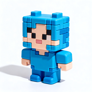 Figura de PVC personalizada estilo <span class=keywords><strong>pixel</strong></span> <span class=keywords><strong>art</strong></span> 3D, modelo de personaje decorativo - Product Image 1