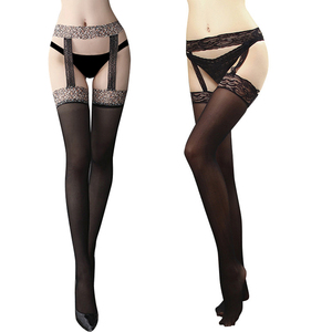 Womens Lingerie Body Garter Belt Thigh High Sheer Nylon Stockings <strong>Leopard</strong> Suspenders Sexy Pantyhose/<strong>Tights</strong> - Product Image 4