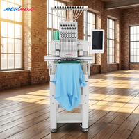 Machine à broder automatique Revhon à tête unique et 9 aiguilles pour casquettes personnalisées, usage domestique et commercial, machine à broder informatisée