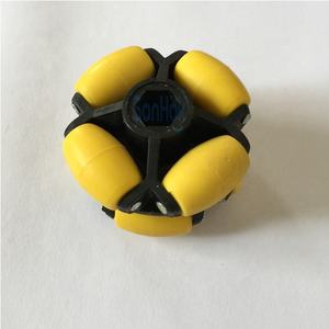 Preço de Fábrica Roda <span class=keywords><strong>Omni</strong></span> de Borracha Amarela de 50KG de Carga Morta Estável de 70mm para Robô de Transporte - Product Image 4