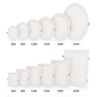 Plafonnier LED encastré mince 12W 3000K 4000K 6500K 110 degrés pour maison, bureau et commerce