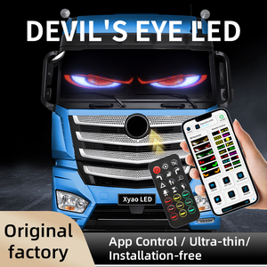 Kingshowstar - Juego de 2 Luces LED para Coche con Diseño de Ojo de Diablo, 512/1024/1280 LED, 12 V, USB, Cambio de Color, Control por Aplicación/Control Remoto - Product Image 2