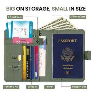 Bolsa de Viaje Personalizada con Bloqueo RFID, Impermeable, con Clip para Pasaporte, Ranura para Tarjetas y Clip para Boletos - Product Image 2