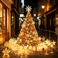 Lanternes coniques simples pour arbres de Noël, éclairage extérieur de Noël pour parcs à thème, places publiques, visites nocturnes culturelles