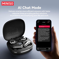 MINISO MS108 AI BT6.0 Earphone Nirkabel Dual-Headset TWS Mikrofon Peredam Kebisingan Earplug Headphone Portabel Latensi Rendah