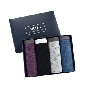 Nuevos Bóxers de Malla Transpirable de Secado Rápido para Hombre, Ropa Interior Masculina de Talla Grande - Product Image 1