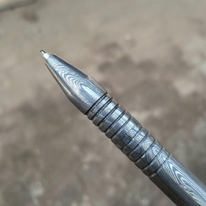 Stylo d'écriture en acier de Damas, outil d'écriture en acier à motifs de haute qualité pour le bureau, les cadres, les entreprises et l'usage professionnel - Product Image 3