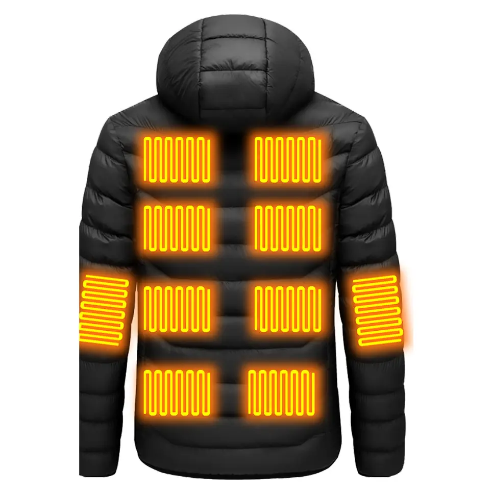 Giacca riscaldata elettrica a 19 zone recentemente elencata cappotto termico taglie forti con giacca riscaldante a temperatura regolabile per l'inverno