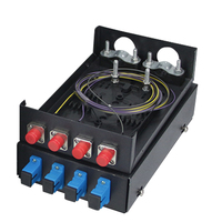 Panel de Conexión de Fibra Óptica de Escritorio, Tipo SC LC FC ST, Caja de Terminación de 4 Puertos, Caja de Empalme de Cable Óptico, Caja de Placa Frontal de Fibra Óptica