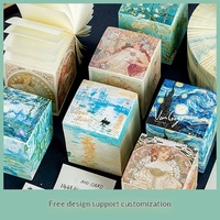Papier à notes autocollant 3D de qualité export, personnalisé avec logo d'entreprise, cadeaux promotionnels, boîte carrée adhésive