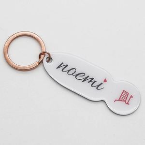 Porte-clés réutilisable pour jetons de chariot, décapsuleur, avec logo 4 couleurs par sublimation, Allemagne Canada - Product Image 2