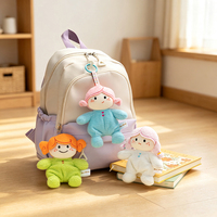 Porte-clés en peluche personnages mignons Planet Baby, plusieurs couleurs, mini poupée en peluche, breloque de sac, pendentif en peluche doux pour cadeau, vente en gros
