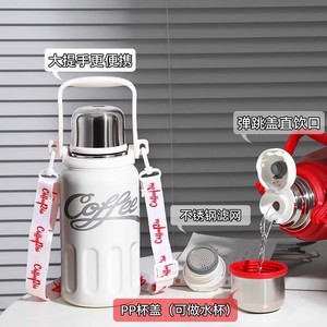 Coffeepaw Stainless Steel Thermos 1000ml Large Capacity Insulated Water Bottle Portable Direct Drinking Cup Gift - Product Image 4