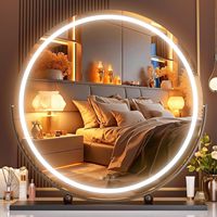 Nouvelle Arrivée Miroir de Maquillage LED Rond Hollywood Rotatif à 360 Degrés pour Coiffeuse
