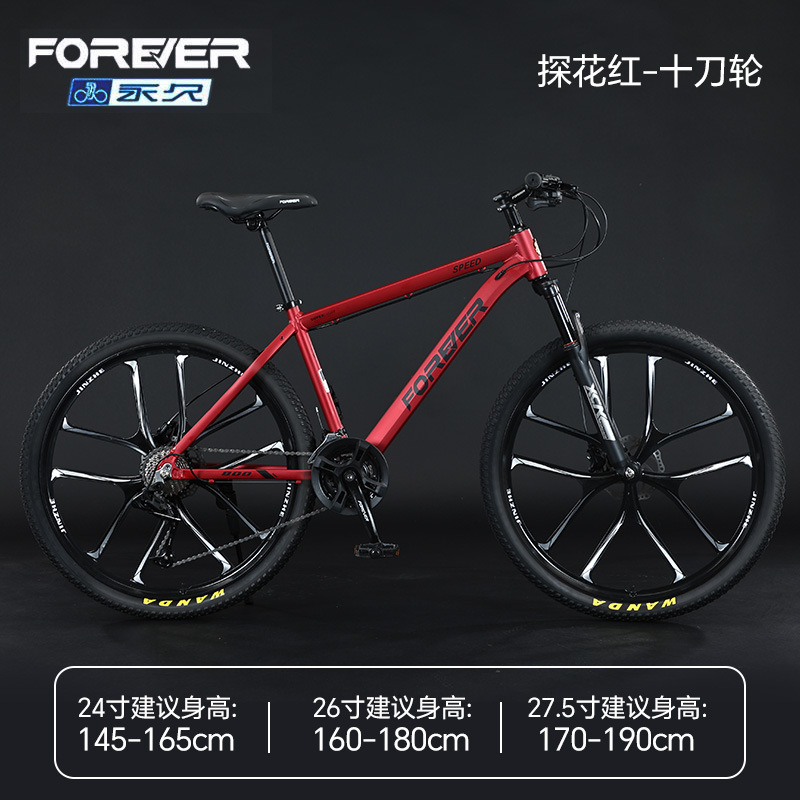 Steel frame - 10-blade wheel - Red Diamondback [24 speed]