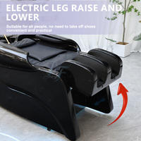 Fauteuil-lit électrique de luxe pour salon de beauté, pour spa capillaire, lavage de cheveux et massage