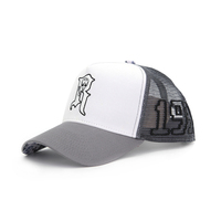 Gorra deportiva Premium Lisa clásica de 5 paneles de alta calidad con logotipo personalizado, gorra de camionero personalizada de malla de sublimación OEM más popular