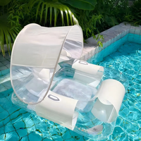Fauteuil flottant carré à prix d'usine, hamac aquatique d'été, siège flottant pour fête au bord de la piscine, flotteur gonflable avec parasol