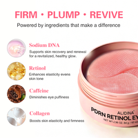 Patchs en gel rose coréens anti-âge au PDRN de saumon et au rétinol pour les yeux gonflés et les cernes