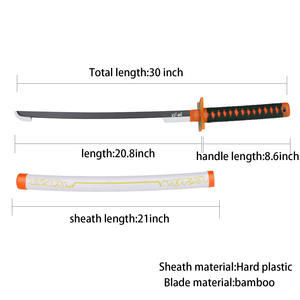 Demon Slayer versión blanca Kochou <span class=keywords><strong>Shinobu</strong></span> 30 pulgadas <span class=keywords><strong>Mini</strong></span> espada Anime Cosplay espada espadas de juguete - Product Image 2