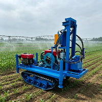 Machine de forage de puits d'eau portable diesel bleue haute productivité 22HP