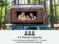 Tente de toit rigide pliable 4 saisons de haute qualité 2026 pour camping en voiture, 2-3 personnes, vente en gros