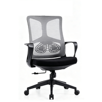 Chaise de bureau pivotante réglable à accoudoirs fixes, vente directe d'usine, chaise en maille confortable et économique, chaise d'ordinateur