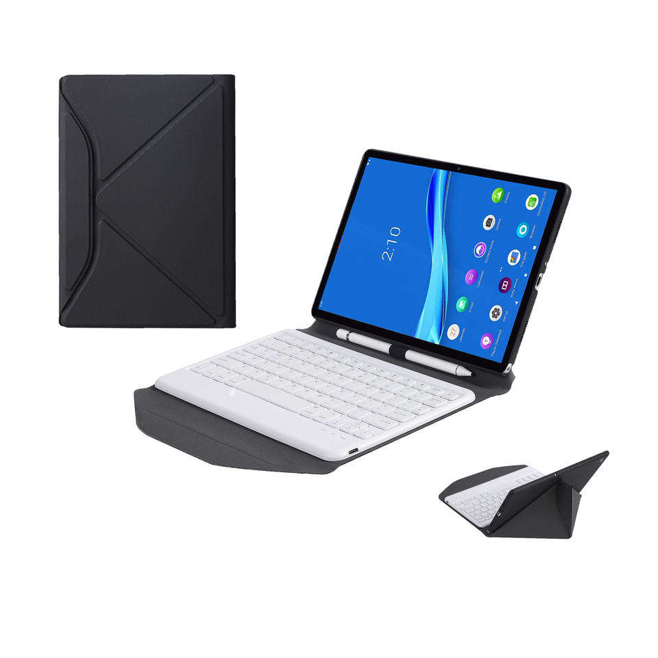 Black case white keyboard