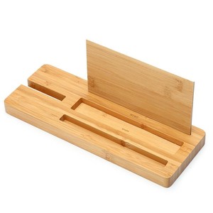 Ưa thích sáng tạo đa chức năng văn phòng bàn tổ chức với điện thoại & ipad chủ và kính Cơ Sở-Vật liệu tre bằng gỗ - Product Image 2