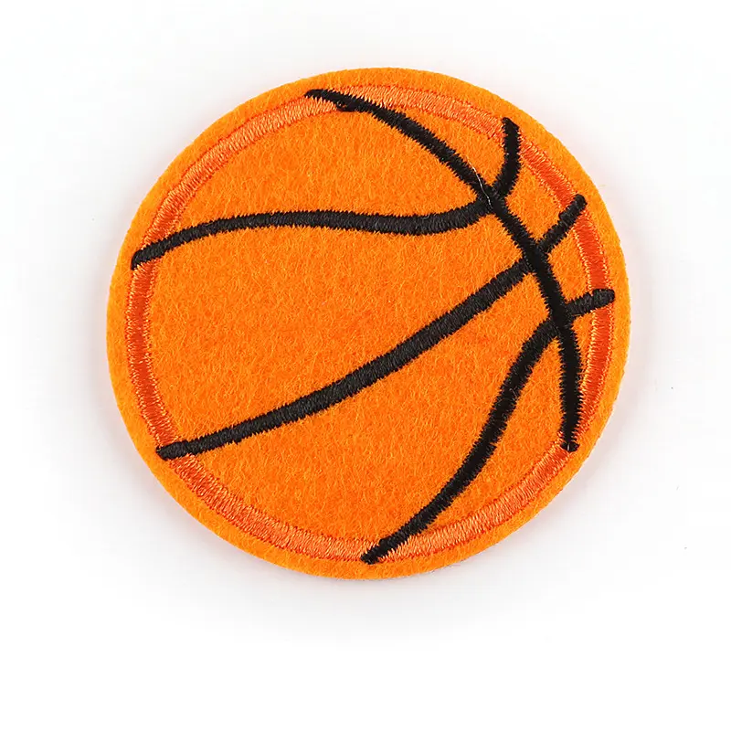 Patch de basket-ball brodé de couleur orange, style sport coréen, pour vêtements d'enfants