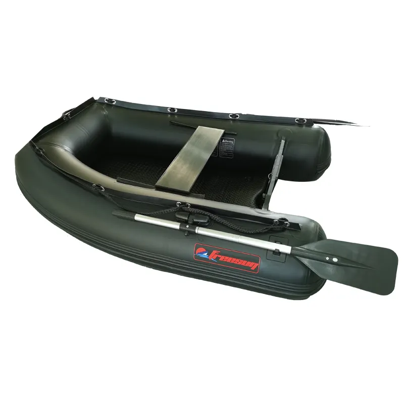 FRESSUN-barco de pesca para 2 personas, bote inflable pequeño con motor, mini bote deportivo de velocidad de rescate